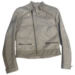 Balenciaga Gray Leather Jacket